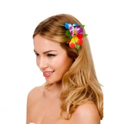 Wicked Costumes Multi-coloured Flower Hairclip - Hawaiian