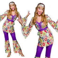 Wicked Costumes Hippie Chick Costume - 1960s/70s Hippy Woman Women's Costumes