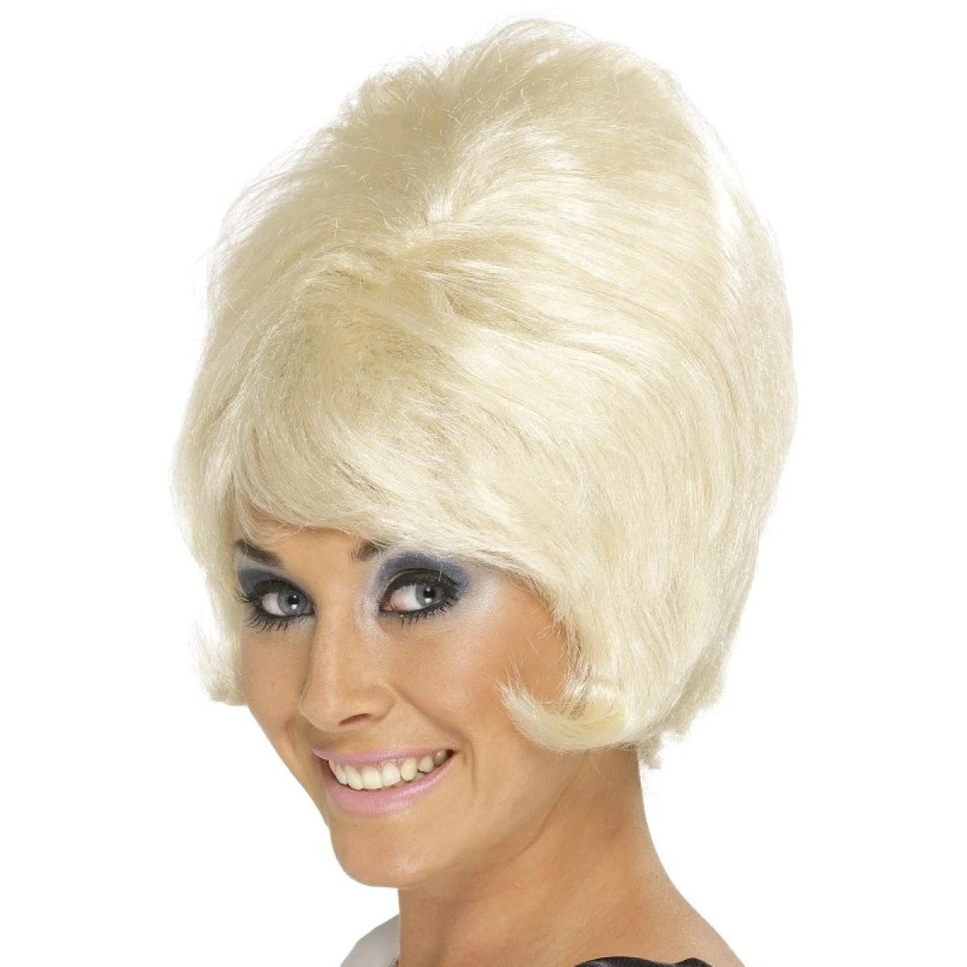 Smiffys Wigs 60's Beehive Wig - Blonde 1 Smiffys Wigs 60's Beehive Wig - Blonde