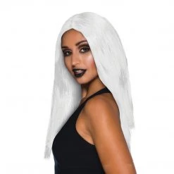 Bristol Novelties Ltd Long Straight 18" Wig - White Wigs
