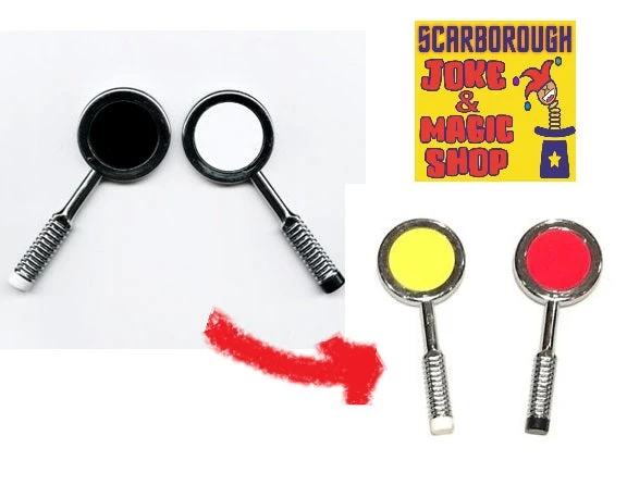 Funnyman Jokes Close Up Magic Colour Changing Paddles 1 Funnyman Jokes Close Up Magic Colour Changing Paddles