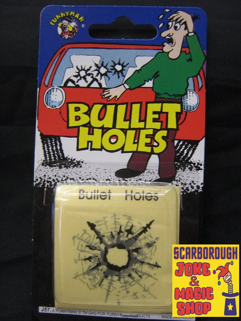 Funnyman Jokes Practical Jokes Bullet Holes - Pack Of 3 1 Funnyman Jokes Practical Jokes Bullet Holes - Pack Of 3