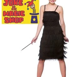 Wicked Costumes Jazzy Flapper Costume - Black 1920's Gangster Moll Women's Costumes