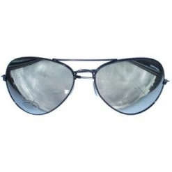 Henbrandt Aviator Shades - Silver Mirrored Sunglasses