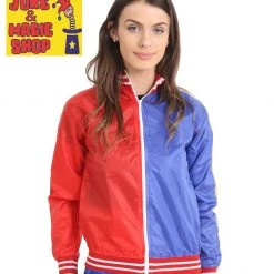Wicked Nights Women's Costumes Blue & Red Jacket - Harley Quinn Style