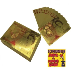 RAGS Accessories £50 Pound Gold Playing Cards