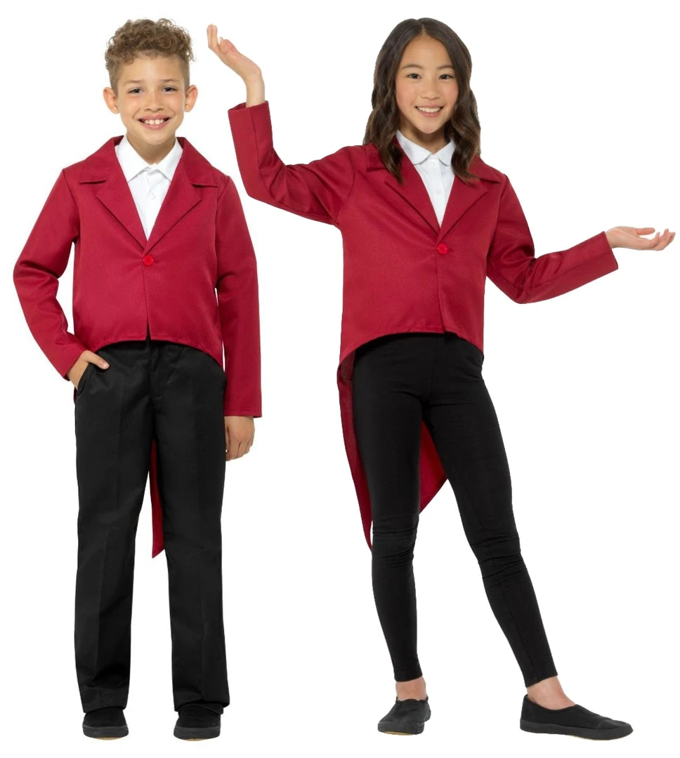 Smiffys Tailcoat RED Kids Costume Children's Costumes 1 Smiffys Tailcoat RED Kids Costume Children's Costumes