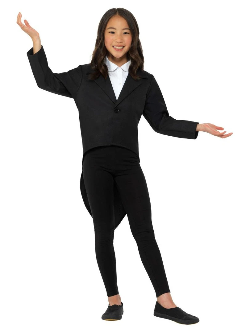 Smiffys Tailcoat BLACK Kids Costume 2 Smiffys Tailcoat BLACK Kids Costume