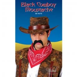 Wicked Costumes Seventies/Western 70s 60s Style Tash Moustache Black