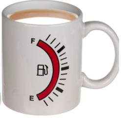 Out Of The Blue Fuel Gauge Heat Reactive Mug Novelty Mugs