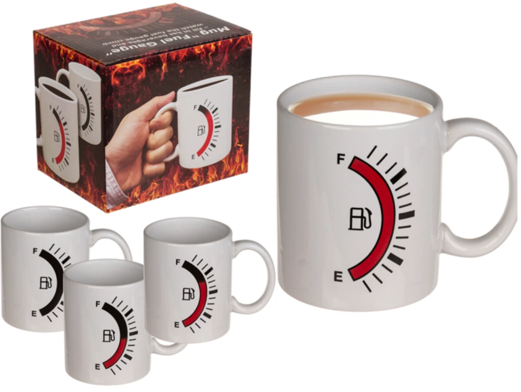 Out Of The Blue Fuel Gauge Heat Reactive Mug Novelty Mugs 2 Out Of The Blue Fuel Gauge Heat Reactive Mug Novelty Mugs