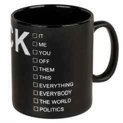 Out Of The Blue Giant Black Fuck (it, Me, You, Off, Them, This, Everything, Everybody, The World, Politics) Mug