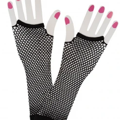 Wicked Costumes Fishnet Fingerless Long Gloves - Black