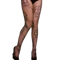 Wicked Costumes Fishnet Skull Tights