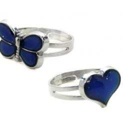 Stands Out Ltd Hearts & Butterflies Mood Ring ~ Adjustable