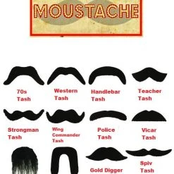 Henbrandt Black Moustache - 12 Designs Available