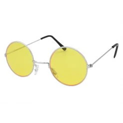 Bristol Novelties Ltd Glasses Hippie Shades - Yellow Hippy