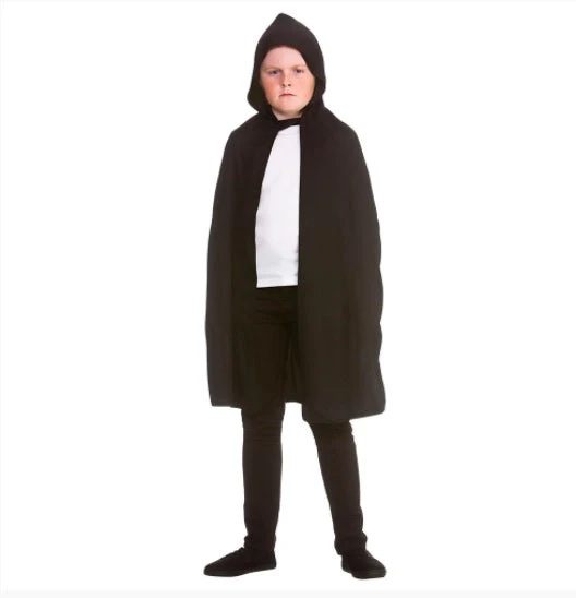 Wicked Costumes Hooded Cape - Black (Children's Size) Capes 1 Wicked Costumes Hooded Cape - Black (Children's Size) Capes