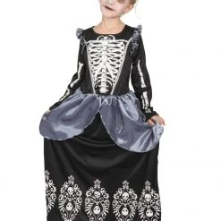 Bristol Novelties Ltd Children's Costumes Skeleton Gothic Princess Costume ~ Kid's