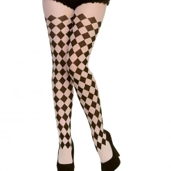 Wicked Costumes Black/White Diamond Tights