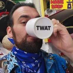SWR Secret Twat Mug ~ Rude Hidden Profanity Joke Mug! ~ Office Santa Novelty Gift Novelty Mugs
