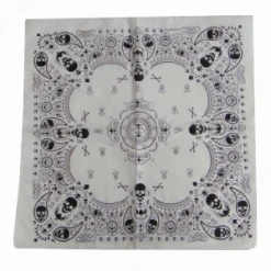 Wicked Nights White Skull Bandana
