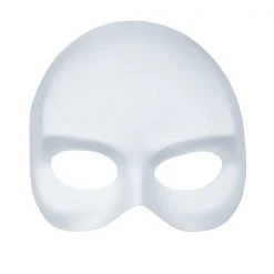 Bristol Novelties Ltd Eye Masks White Mask Half Face
