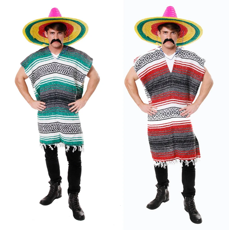 Henbrandt Men's Costumes Authentic Mexican Poncho 1 Henbrandt Men's Costumes Authentic Mexican Poncho