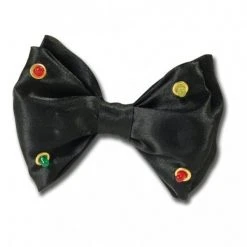 Bristol Novelties Ltd Christmas Costumes Flashing Lights Bow Tie - Black