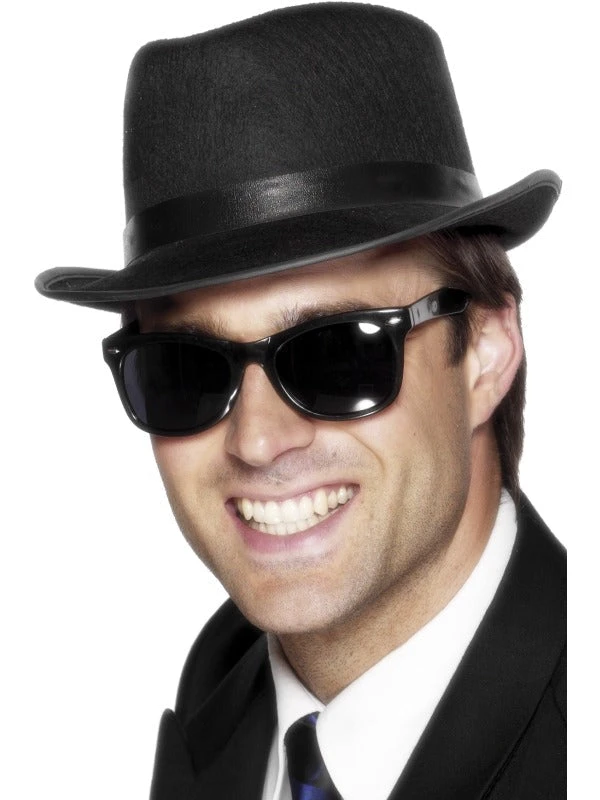 Bristol Novelties Ltd 50s Shades - Teddy Boy Black Sunglasses - Blues Brothers Style 1 Bristol Novelties Ltd 50s Shades - Teddy Boy Black Sunglasses - Blues Brothers Style