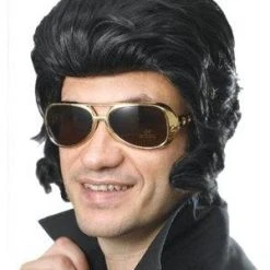 Bristol Novelties Ltd Elvis Wig With Sideburns - Deluxe