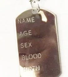 Wicked Nights Jewellery Dog Tag - Army Necklace