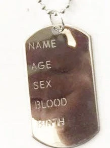 Wicked Nights Jewellery Dog Tag - Army Necklace