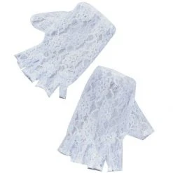 Smiffys Fingerless Lace Gloves - White (Fever)