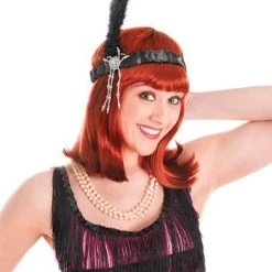 Bristol Novelties Ltd Hats Flapper Headband - Black