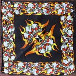 Wicked Nights Flaming Skull Trio Bandana
