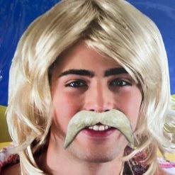 Wicked Costumes Blonnde 70s 60s Style Tash Moustache Beards & Tashes
