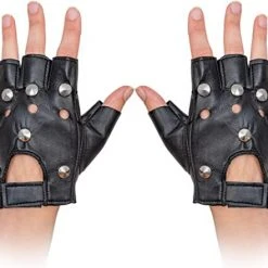 Wicked Nights Black Biker Gloves