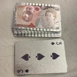 RAGS Accessories £50 Pound Gold Playing Cards