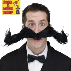 Palmers Jumbo Flexible Moustache - Black Beards & Tashes