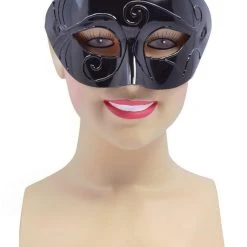 Bristol Novelties Ltd Male Highwayman Black Half Face Eye Mask