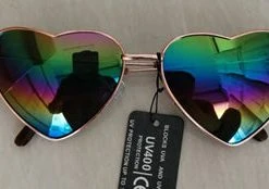 Wicked Nights Multi Colour Heart Glasses