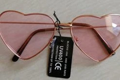 Wicked Nights Pink Heart Glasses