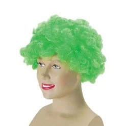 Bristol Novelties Ltd Clown Afro Pop Wig - Green Wigs