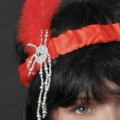 Bristol Novelties Ltd Flapper Headband - Red Hats
