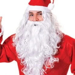 Bristol Novelties Ltd Christmas Costumes Father Christmas Santa Wizard Wig & Beard White