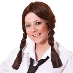 Bristol Novelties Ltd Schoolgirl Wig - Brown Wigs
