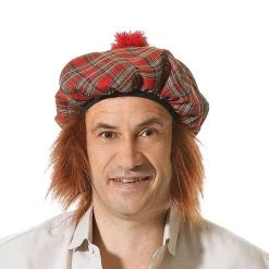 Bristol Novelties Ltd Scottish Hat With Hair - Tam O' Shanter